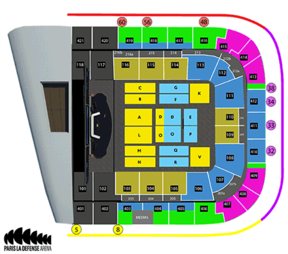 Plan de salle de Plenitude Arena